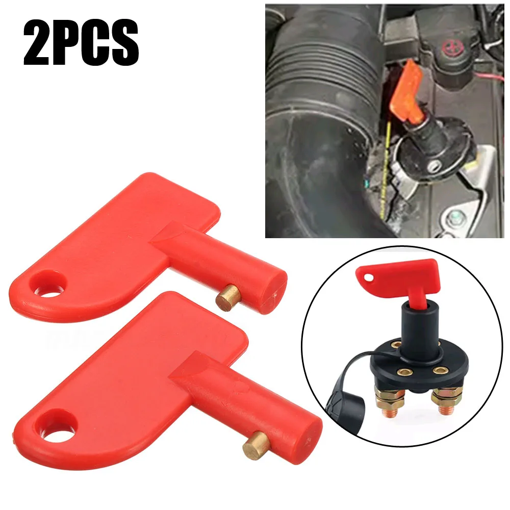 

2pcs Spare Keys for Battery Isolator Switch Circuit Breakers Power Cut Off Switch Car Boat Van Battery Disconnecter Accessory