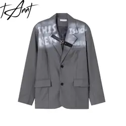 Tannt donna Blazer Patchwork asimmetria grigio donna Blazer e giacche bende irregolare Chic ed elegante giacca donna 2023 nuovo