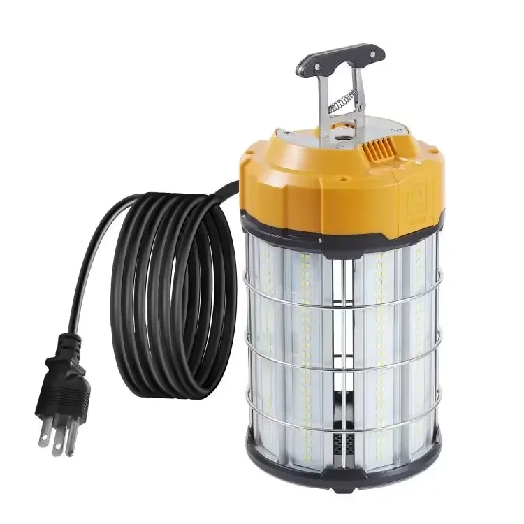 Linkable LED Temporary Work Light 6Kv surge protection 5000K Jobsite Construction Hanging Lamp 60w 100w 150w Inspection Lights