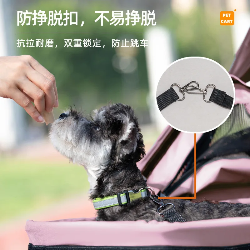 Foldable Pet Stroller Dog Travel Stroller Pushchair Jogger With Storage Basket For Puppy Cat  4-Wheel  Pet Suplies Outdoor