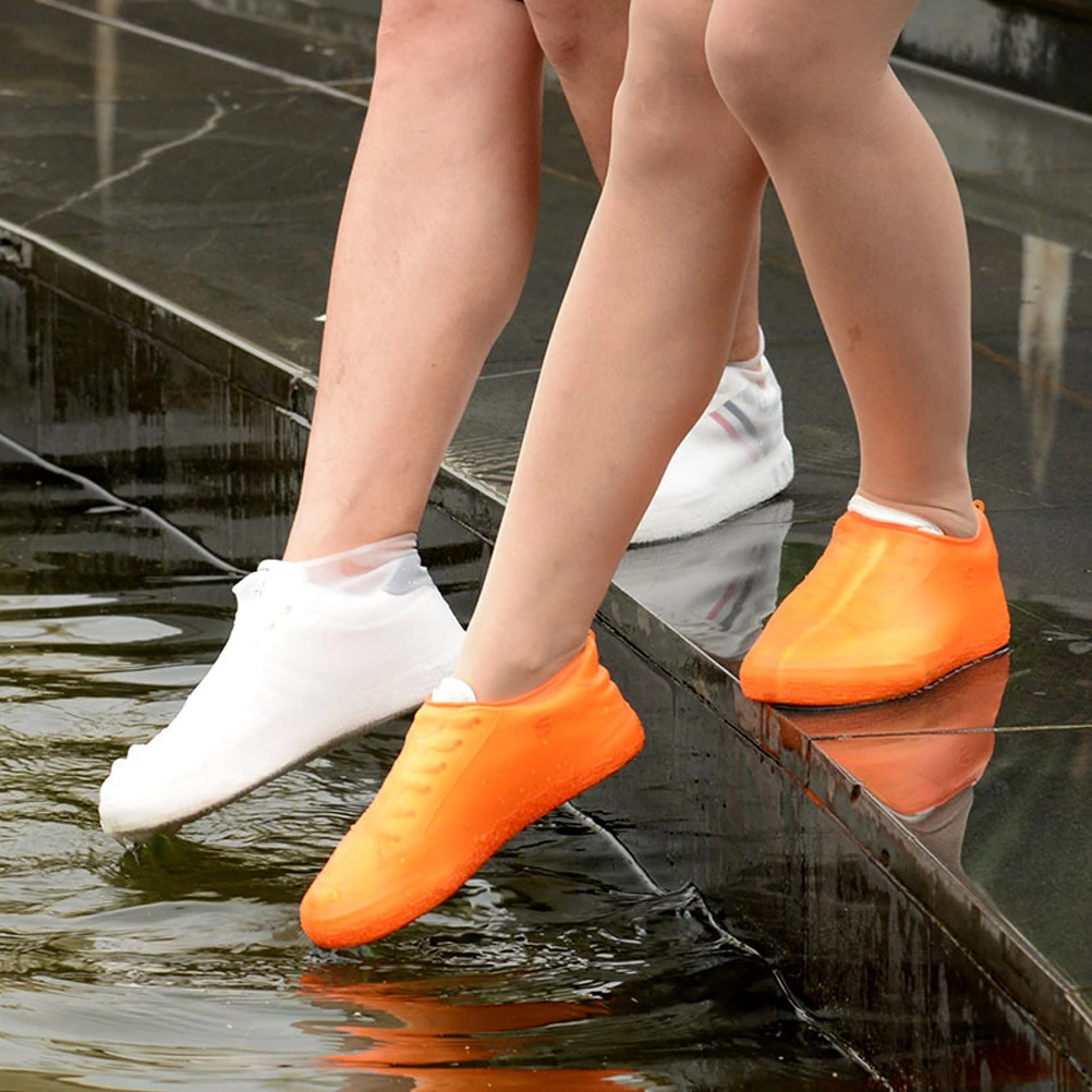 

1 Pair Waterproof Shoe Covers Silicone Shoe Protector Anti-Slip Overshoes Mud Rain Snow Proof Outdoor Travel Beach