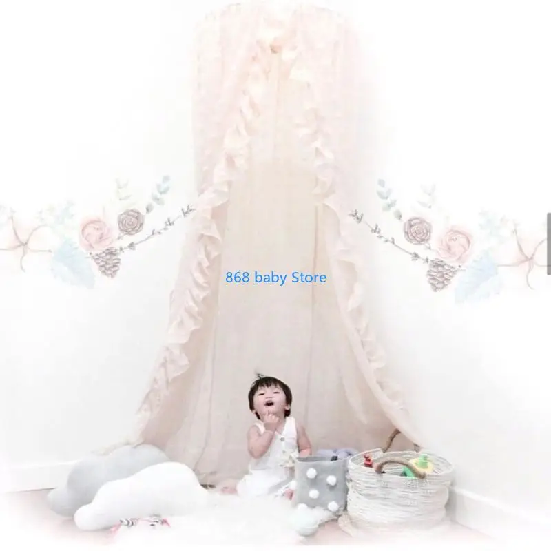 29EE سرير أطفال مظلة سرير أطفال ستارة قراءة مخبأ خيمة معلقة لغرفة الحضانة #3