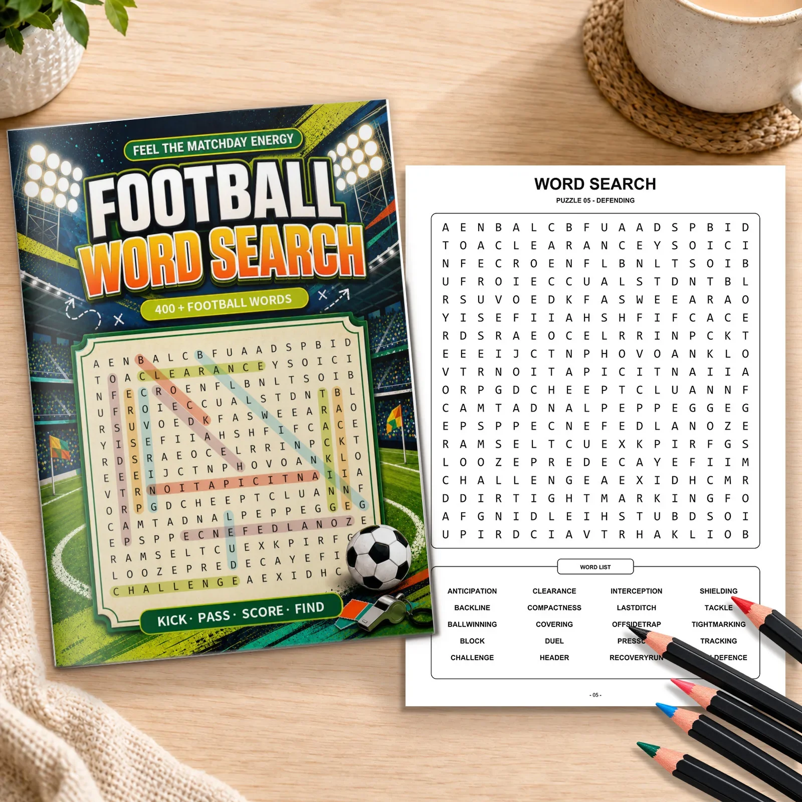 Football Word Search, 400+ Soccer Words on Players, Positions, Skills, Matches and Game Action for Fans view 4
