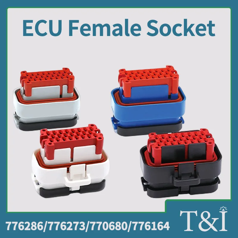 1/5/20PCS ECU Straight Plug 8/14/23/35Pin Board End Connector Automobile Waterproof with Terminals 776286/776273/770680/776164