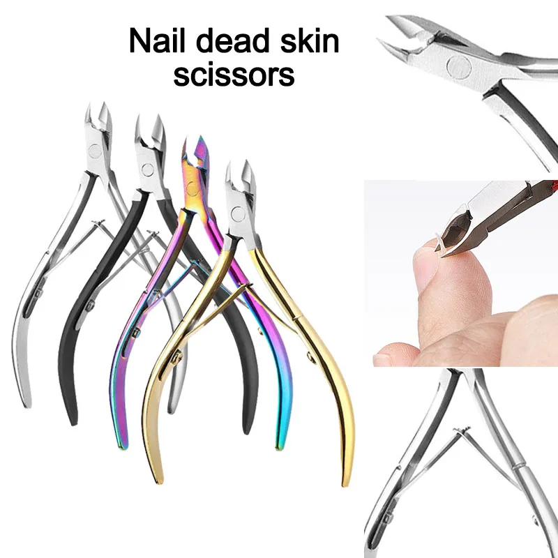 Profissional cortador de unhas inoxidável tesoura removedor de pele morta alicate bico águia pedicure manicure ferramenta cuidados com as mãos zjj07