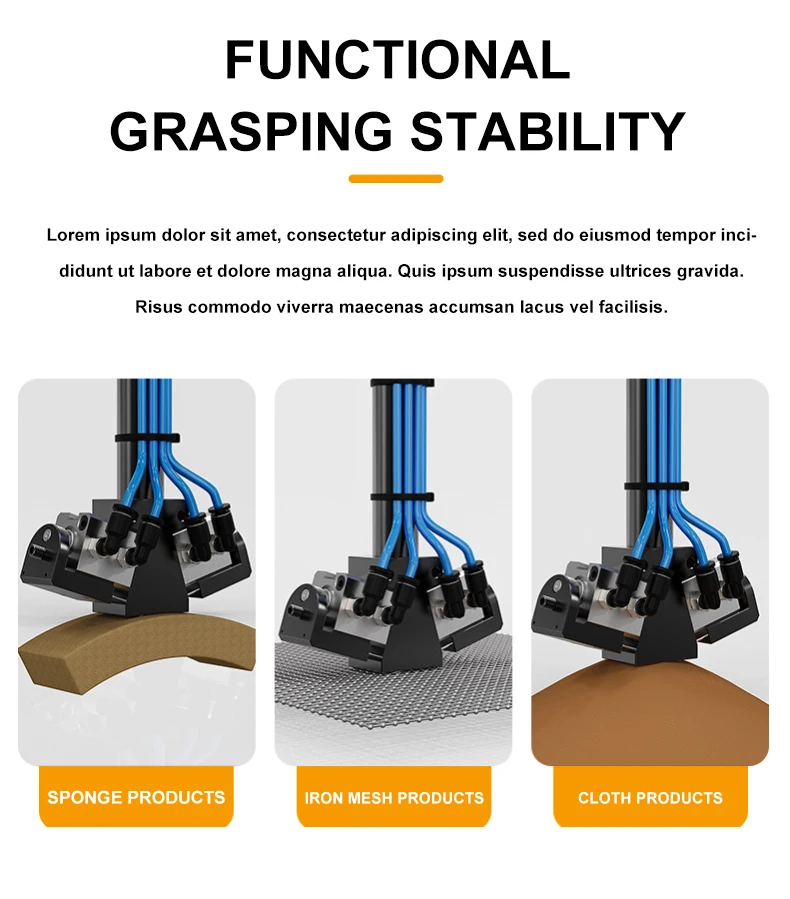 Grab Sponge Non-Woven Air Clamp Gripper Pneumatic Needle Clip Robotic Robot Gripper