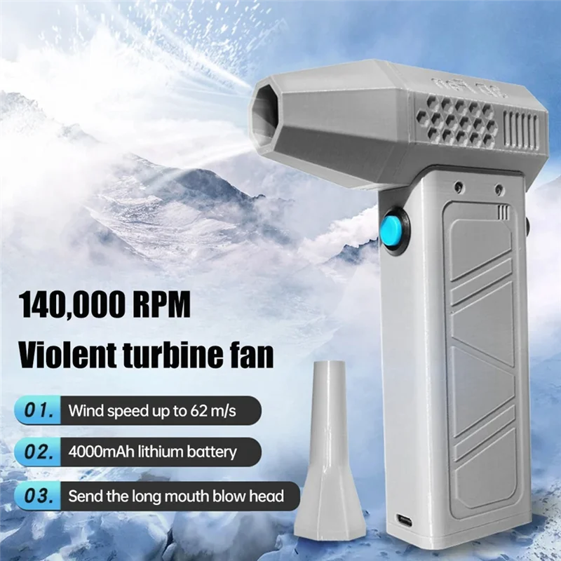 

High Quality-Powerful Blower High Speed Duct Fan Turbo Jet Fan 140000 RPM Wind Speed 52M/S Turbo Fan Brushless Motor Violent Blo