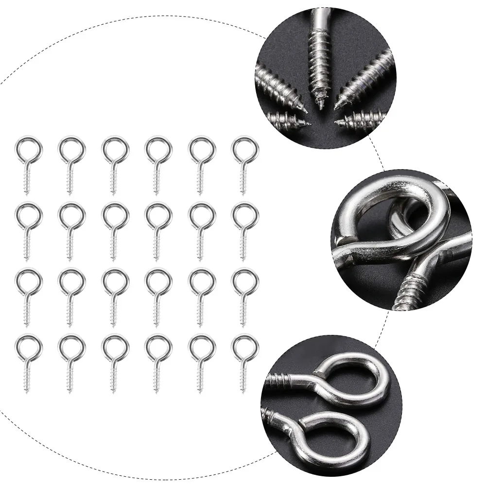 

50pcs Self-Tapping Nail Hook Set Alloy Rustproof For Diy Home Furniture Door Window Hardware Screws Tools Supply