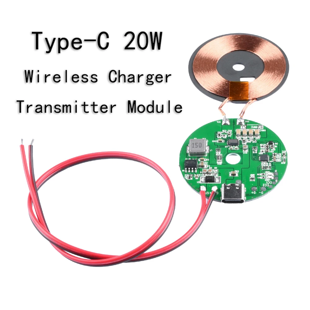 TYPE-C 20W High Power Fast Charger Wireless Charger Transmitter Module Spacer 0-10MM