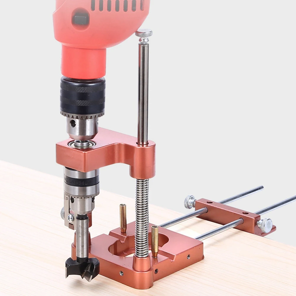 Drill Locator All Metal Punch Locator with Scale Adjustable Precision Drilling Locator Woodworking DIY Puncher Tool