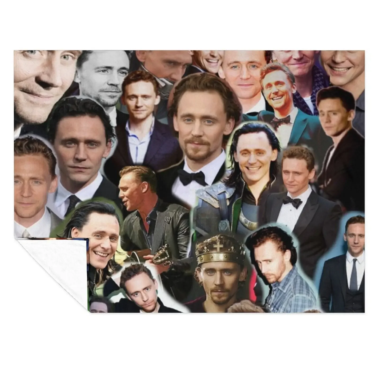 

Tom Hiddleston Photo Collage Throw Blanket christmas gifts bed plaid Sofas christmas decoration Blankets