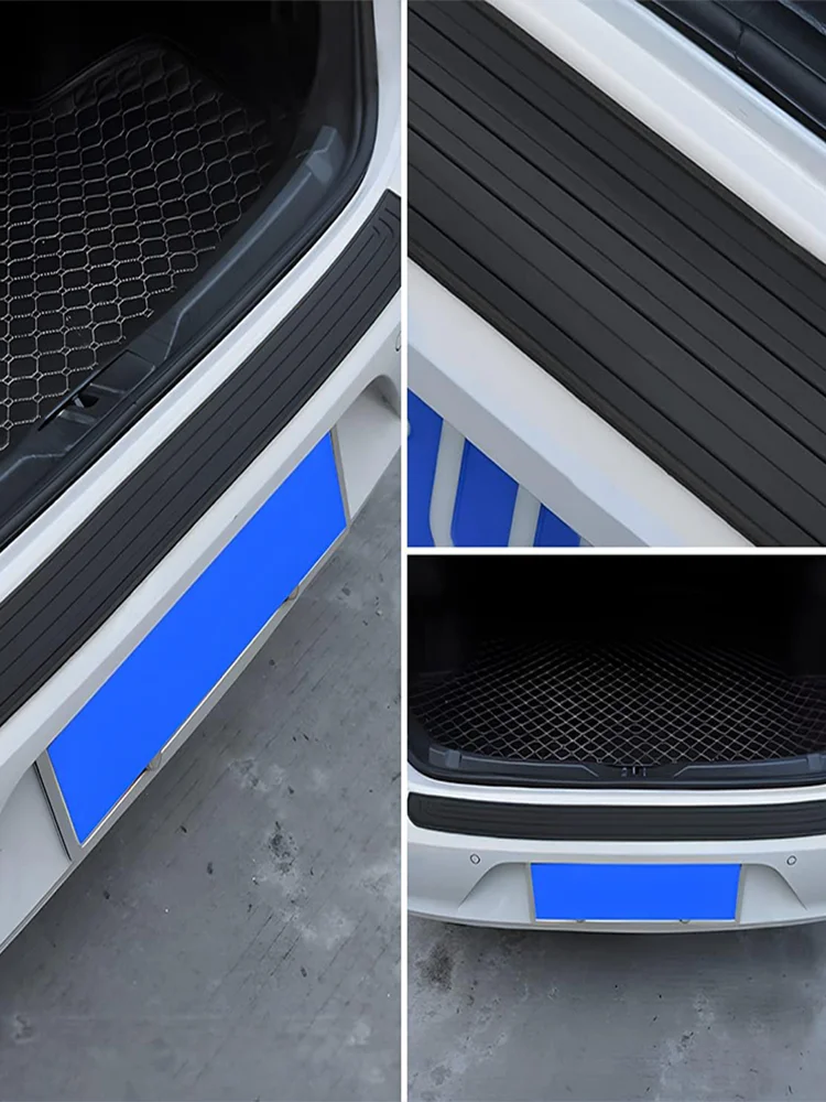 Universel ​ Bande de protection en caoutchouc PVC pour pare-chocs arrière, plaque de protection pour coffre de voiture, protection pour renfort de pare-chocs, décoration