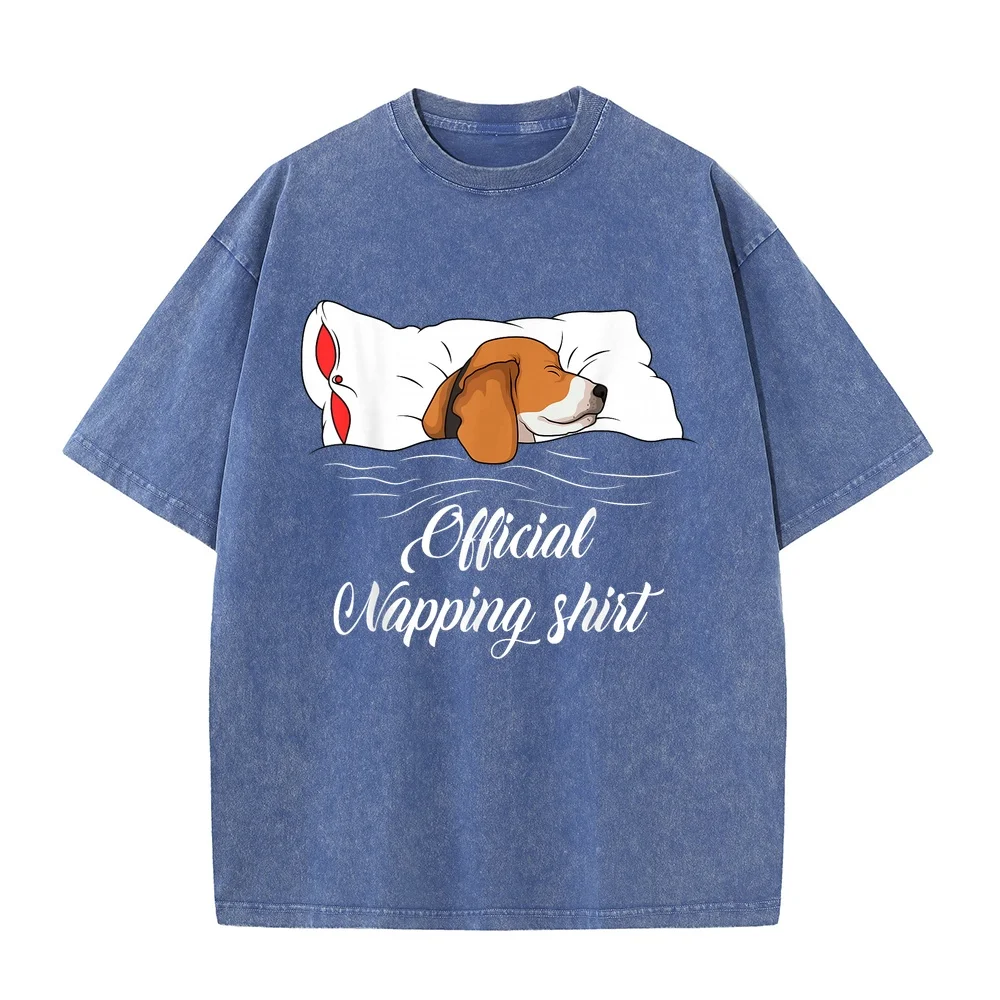 Sleeping Beagle Pyjamas Dog Lover Gift Official Napping T-Shirt Футболки Men Haikyuu Daily Plus Size Puppy Fan Pet Owner Dad