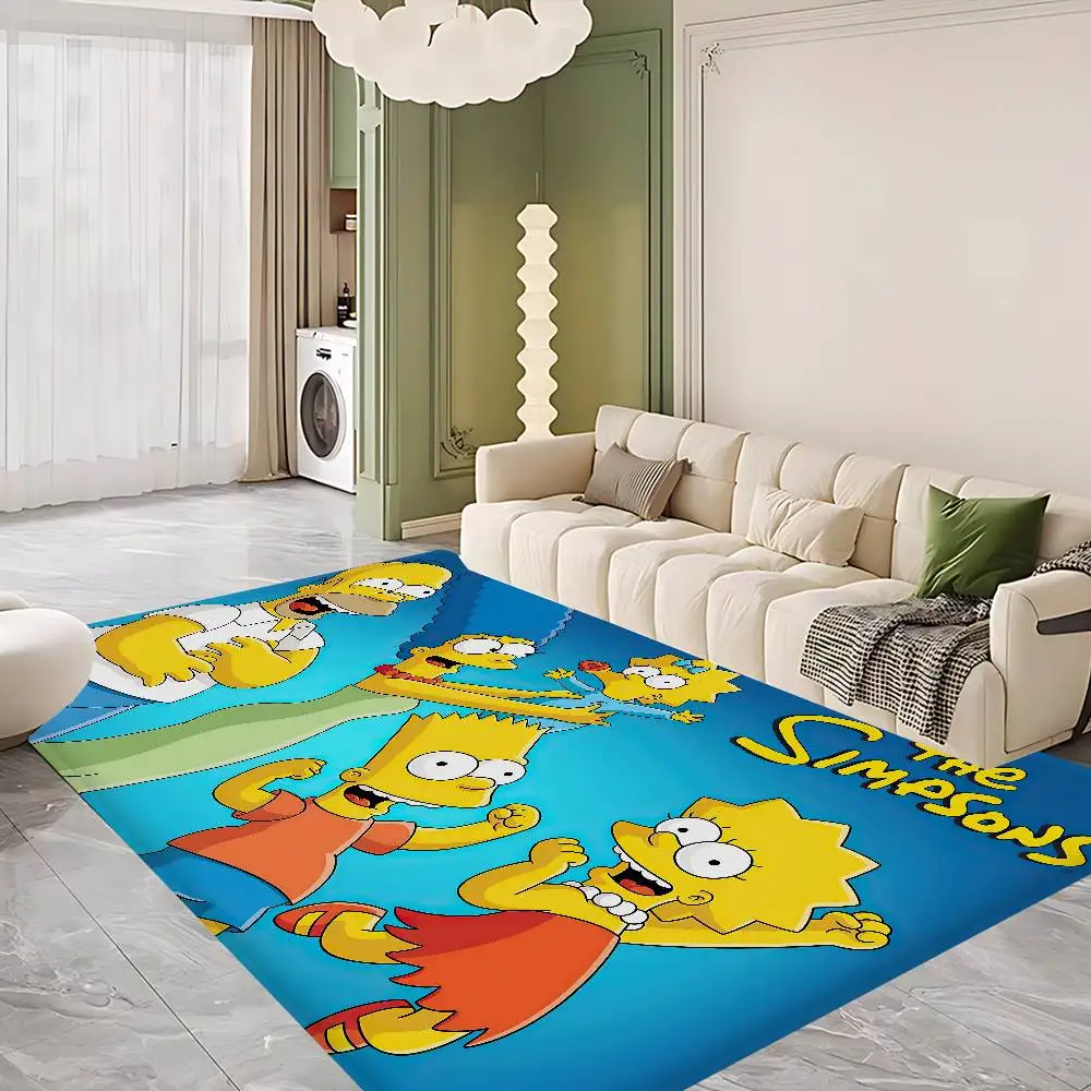 أنيمي الكرتون S-Simpsons الأسرة الحمام حصيرة غرفة الاطفال غرفة نوم الديكور شرفة ممسحة غرفة المعيشة السرير منطقة السجاد