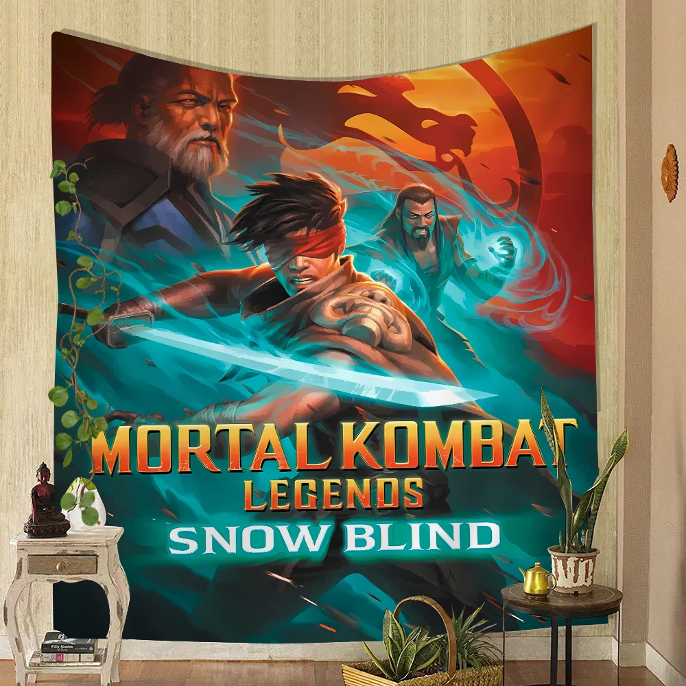 Mortal Kombat Game Printed Large Wall Tapestry Hanging Tarot Hippie Wall Rugs Dorm Art Home Decor