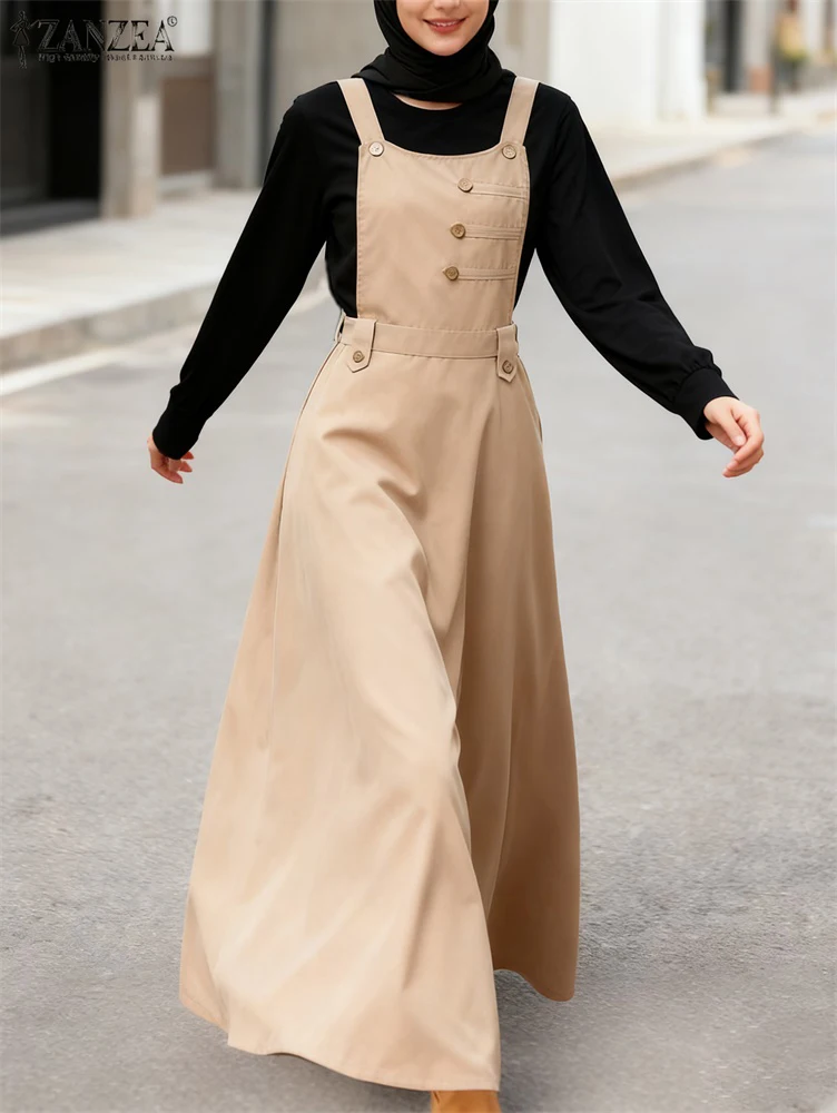 فستان خريف وربيع 2026 من ZANZEA عباية إسلامية فستان حجاب رمضان فساتين رداء نسائي قفطان بينافور ملابس إسلامية