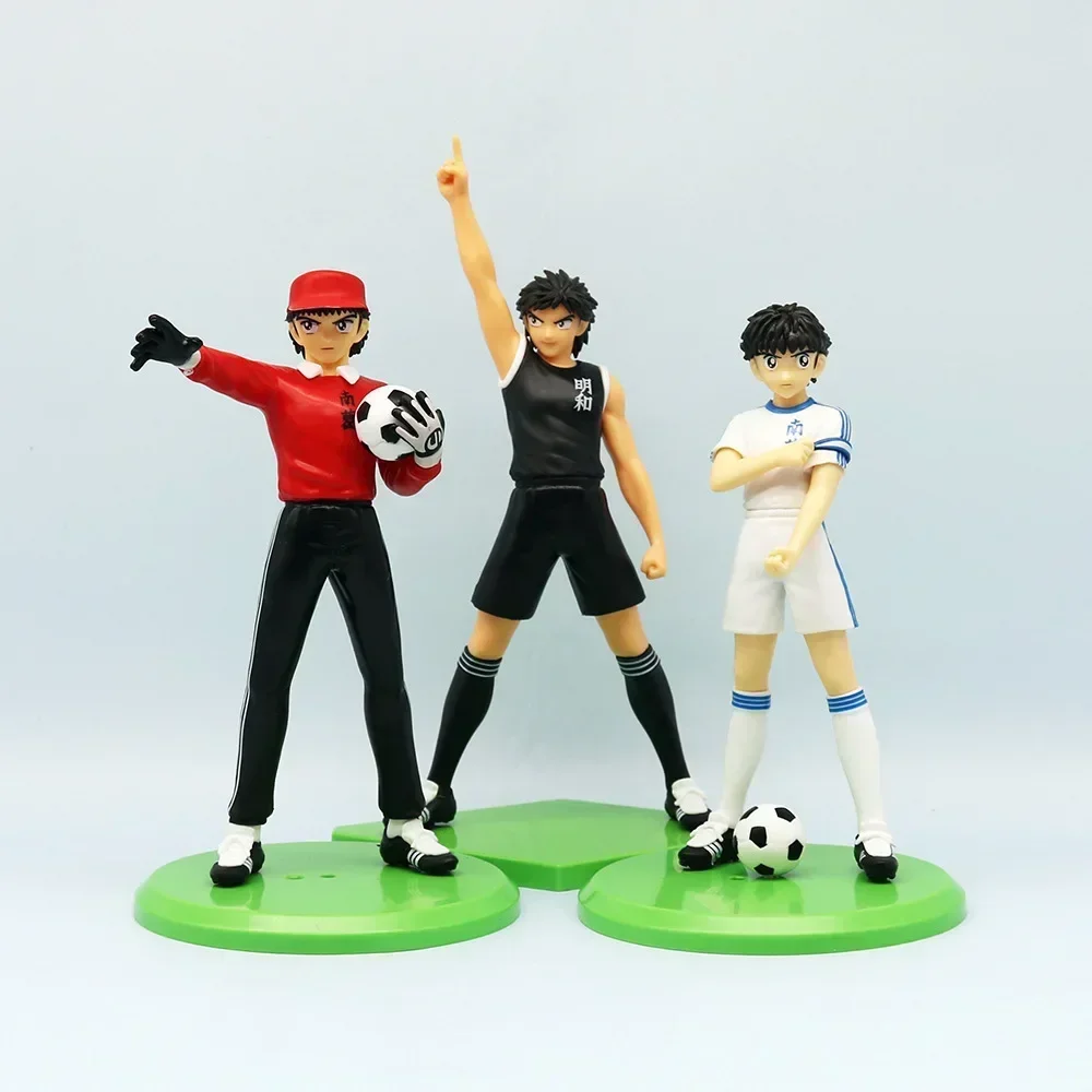 Anime Captain Tsubasa Action Figures Ozora Tsubasa Wakabayashi Genzo Kojiro Hyuga Collection Ornaments Doll Model Toy Kids Gift