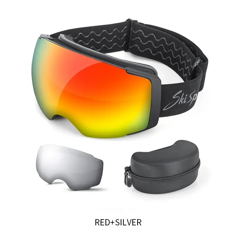 Lunettes de ski anti-buée pour adultes, double couche, lames sphpopularité magnétiques, lunettes de snowboard, lunettes d'extérieur, femmes et hommes, nouveau, 2025