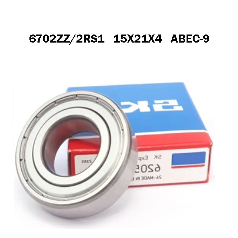 5PCS Sweden skf bearings ABEC-9 6702 61702 ZZ-2Z Metal Seal Thin Wall Section Deep Groove Bearings 6702 15x21x4mm ball bearings