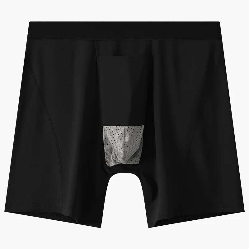 

Cotton Underwear Men's Boxers Shorts Homme Separation Bullet Pouch Panites Man Middle Long Leg Underpant Cueca Calzoncillo M-XXL