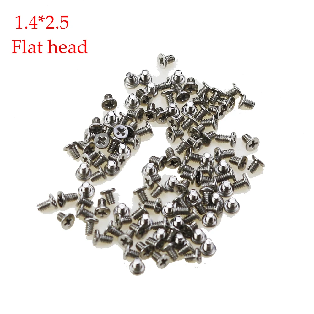 1Bag Black Silver Color M1.4 Cell Phone Cross Screws Set for Samsung for Huawei For Xiaomi Android Phone