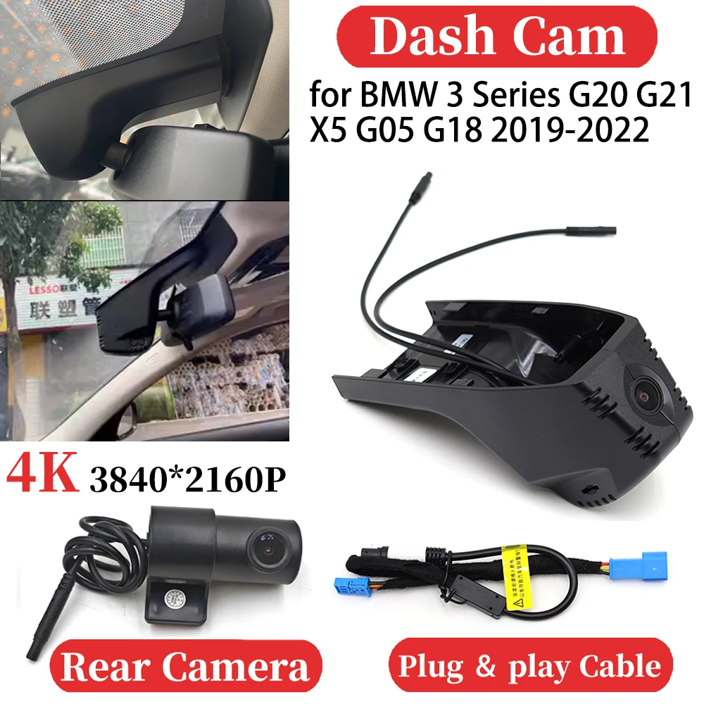 

ZJCGO for BMW 3 Series G20 G21 X5 G05 G18 2019-2022 UHD Car 4K Video Recorder DVR Dash Cam Dashboard Camera Night Vision
