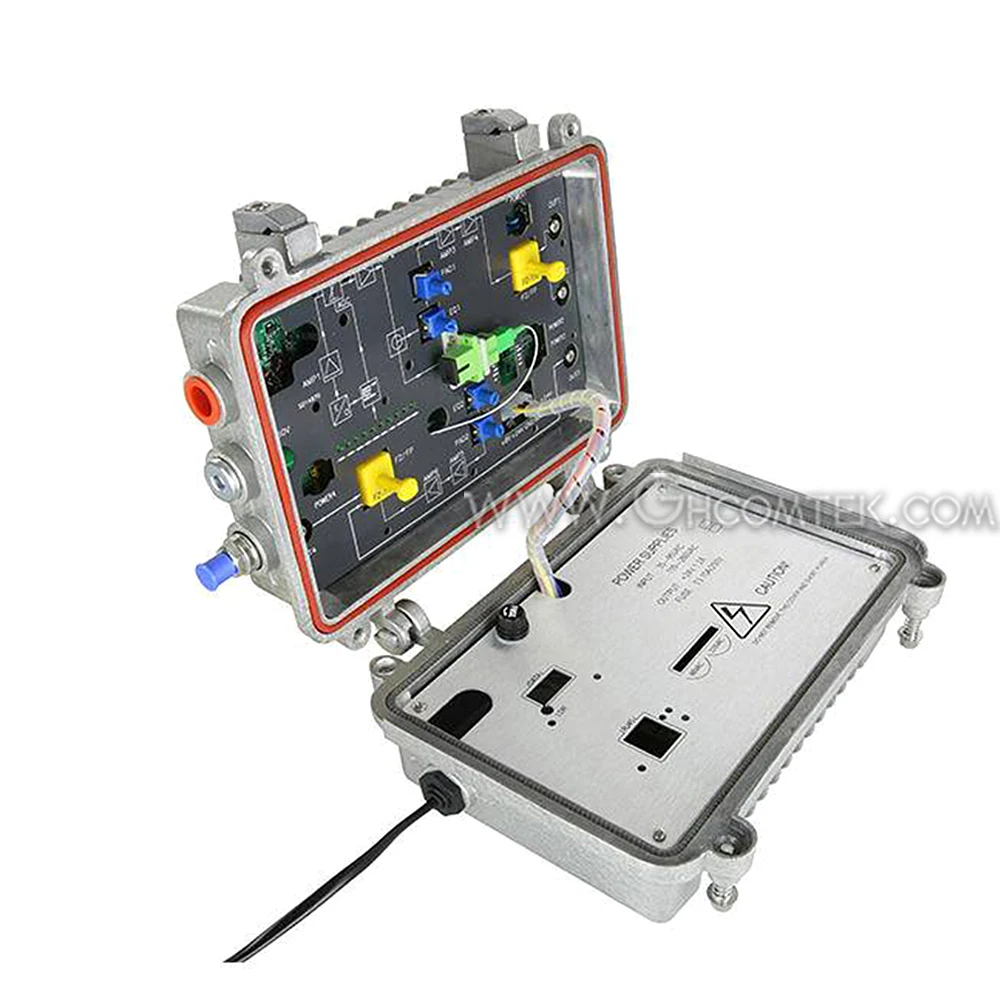 FTTH Optical Receiver High hfc 4 Ways Output With AGC CATV Digital Analog Signal Receiving Outdoor Cable TV Fiber Optic Node