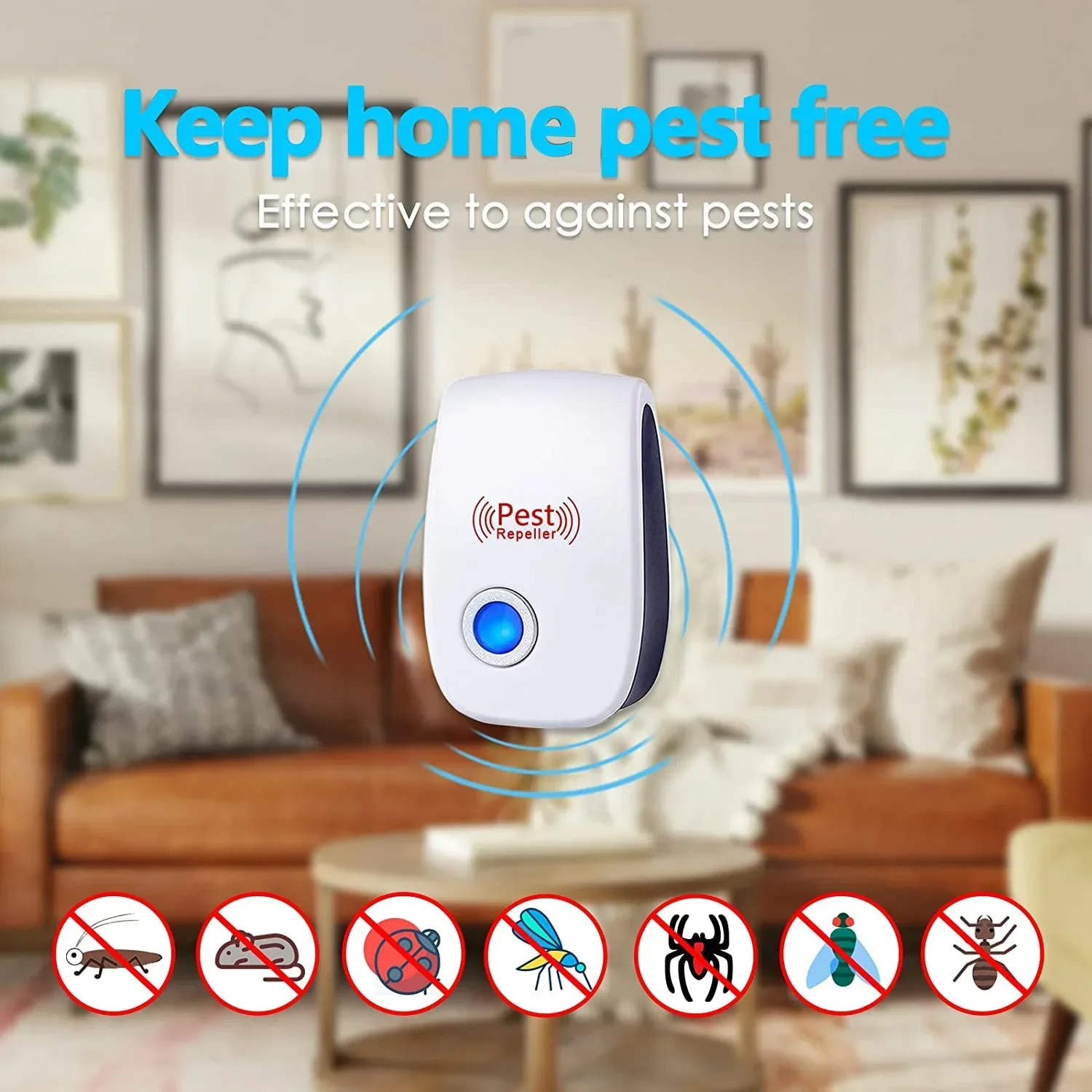 Xiaomi-Ultrasonic Pest Repeller para Casa, Repelente de Insetos Eficaz, Essencial para Rato, Barata, Mosquito, Verão