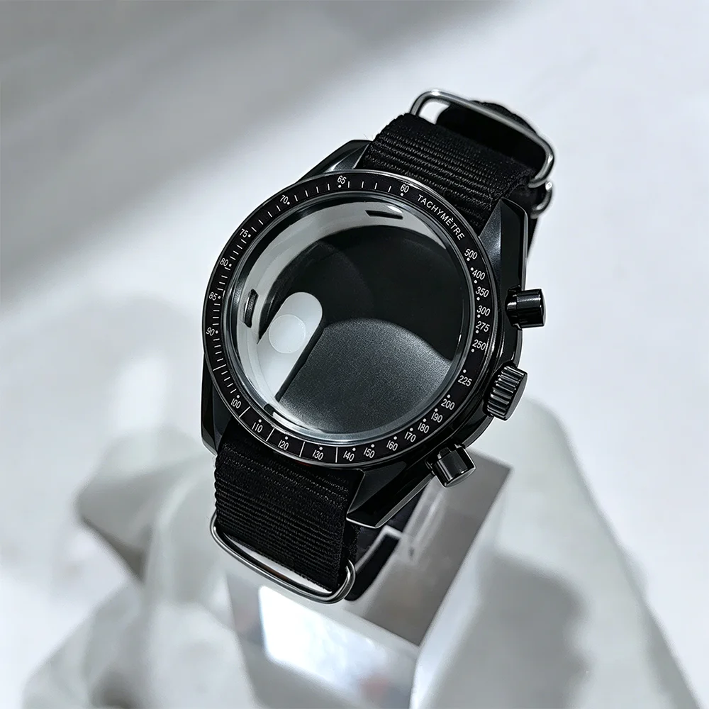 

39.7mm VK63 Black Case For VK63 Movement Case For Speed Master VK63 Case VK63 Moon Black Case VK63 Nylon Band Case Accessories