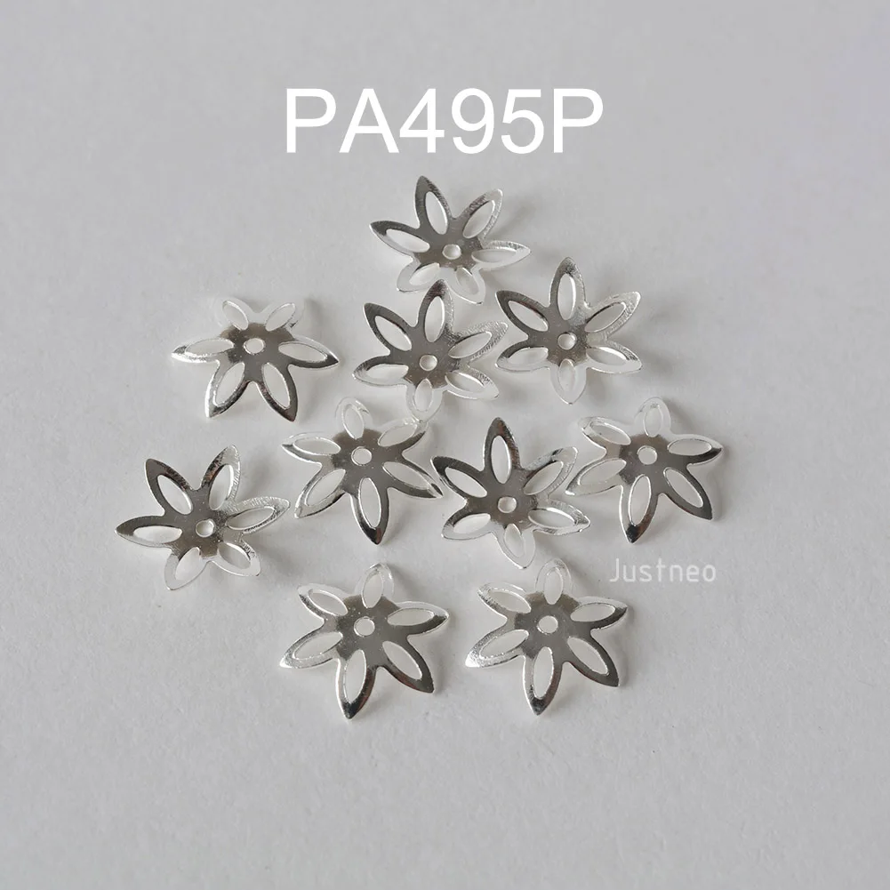 925 Sterling Silver Bead Caps, Silver Flower Spacer Bead End Caps do tworzenia biżuterii luzem, akcesoria do biżuterii DIY. — zdjęcie 6