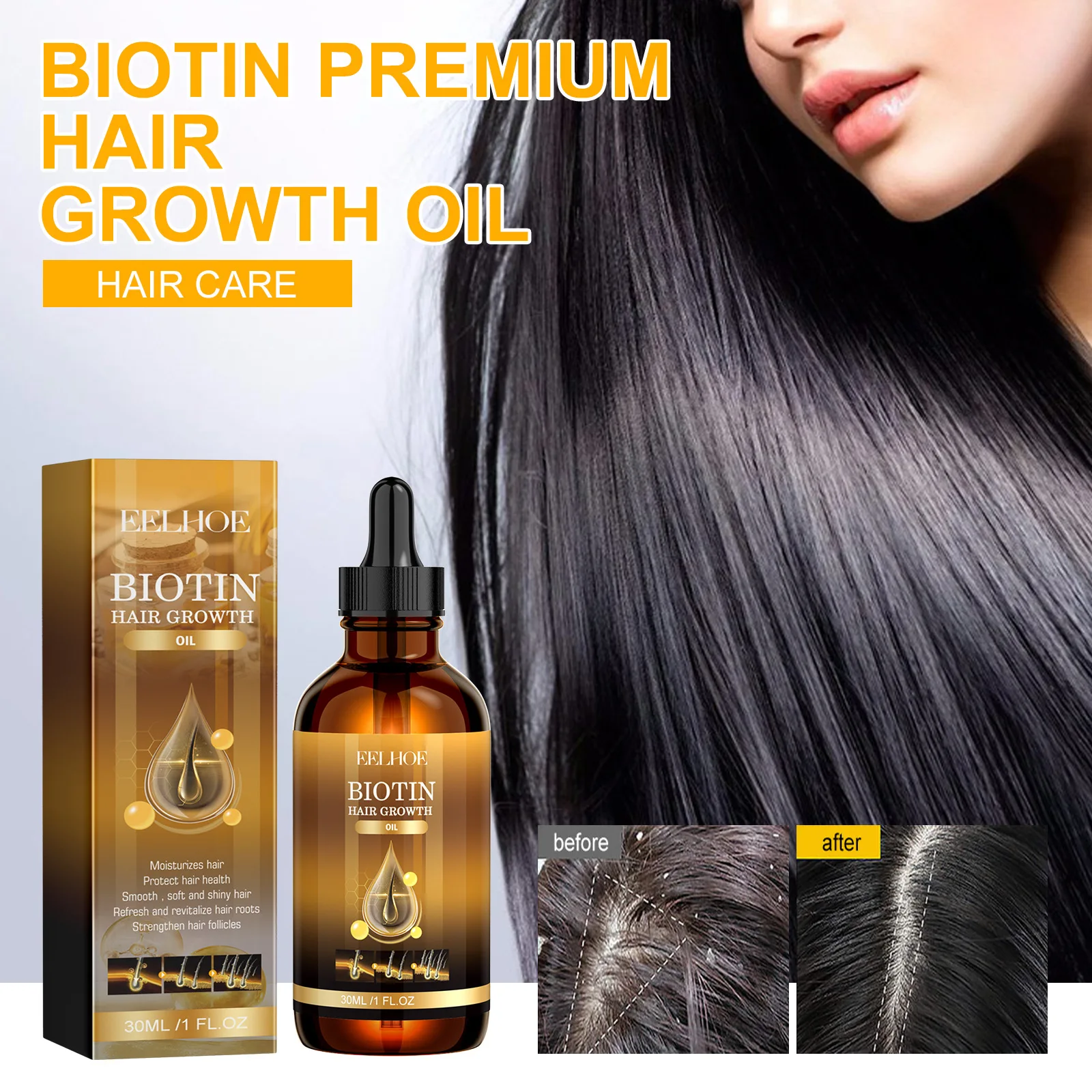 

Biotin Serum Hair Care Fragrance Retention Flexibility Conditioner Repair Damaged Oil Hair Scalp Treatment For Women Men