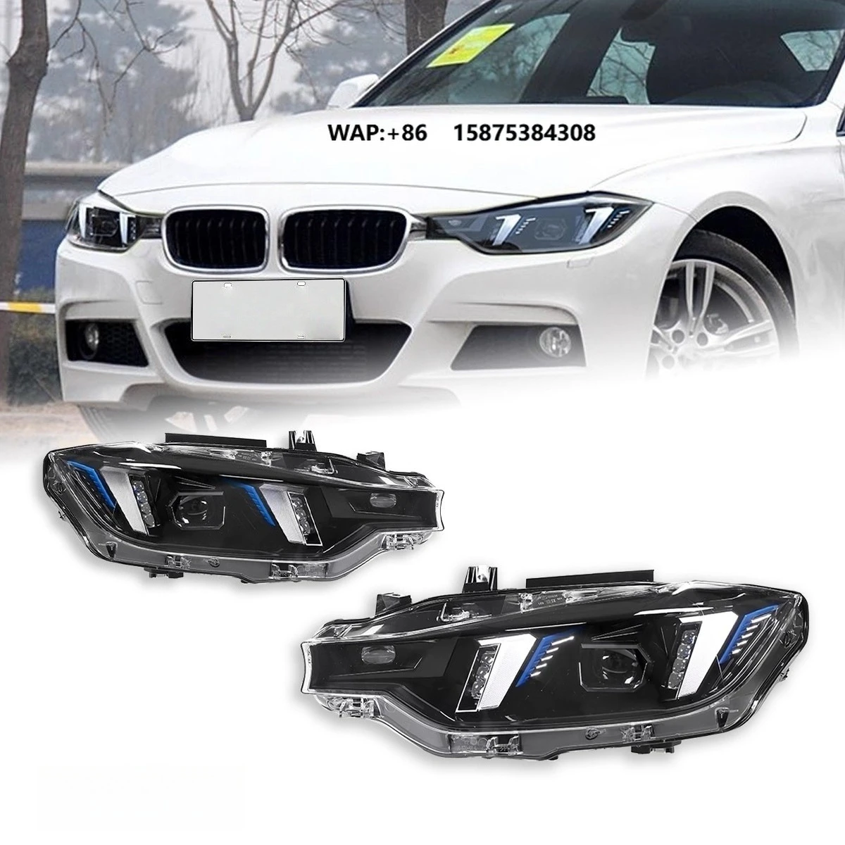 

LED Headlights for 3 Series Headlights Assembly for F30 F35 with LED Lens DRL Turn Signals 2013 to 2019