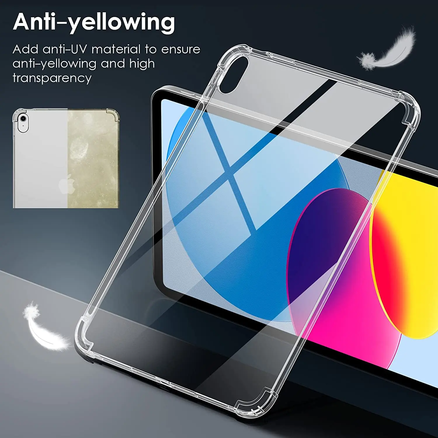 For iPad 10 Transparent Case for iPad Air 5 Soft Cover for iPad mini 6 Protective Slimshell for iPad Pro