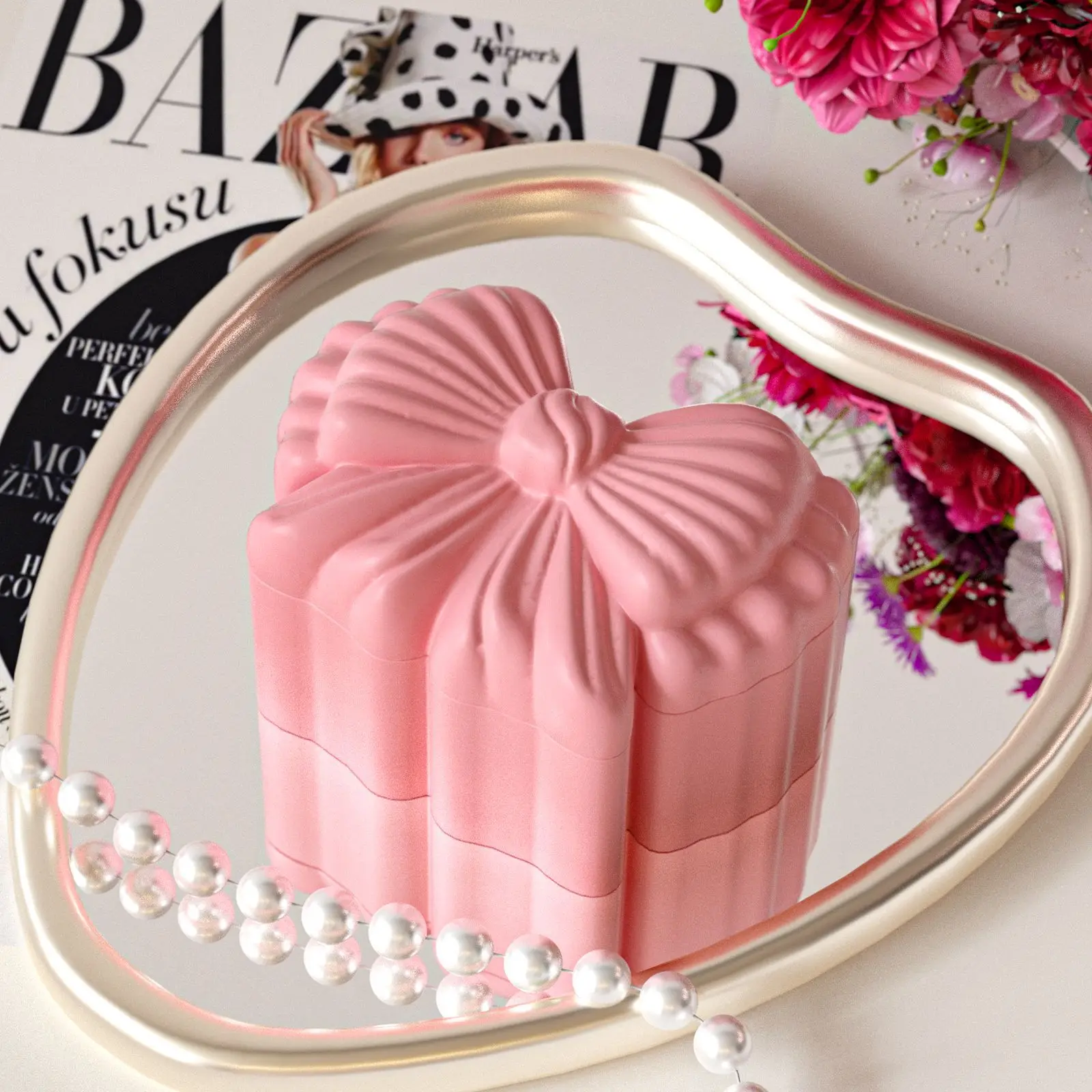 DIY Bow Silicone Mold with Lid Epoxy Resin Casting Mould for Jewelry Storage Box Candle Making Ornament Home Decor Art Crafts - view 6