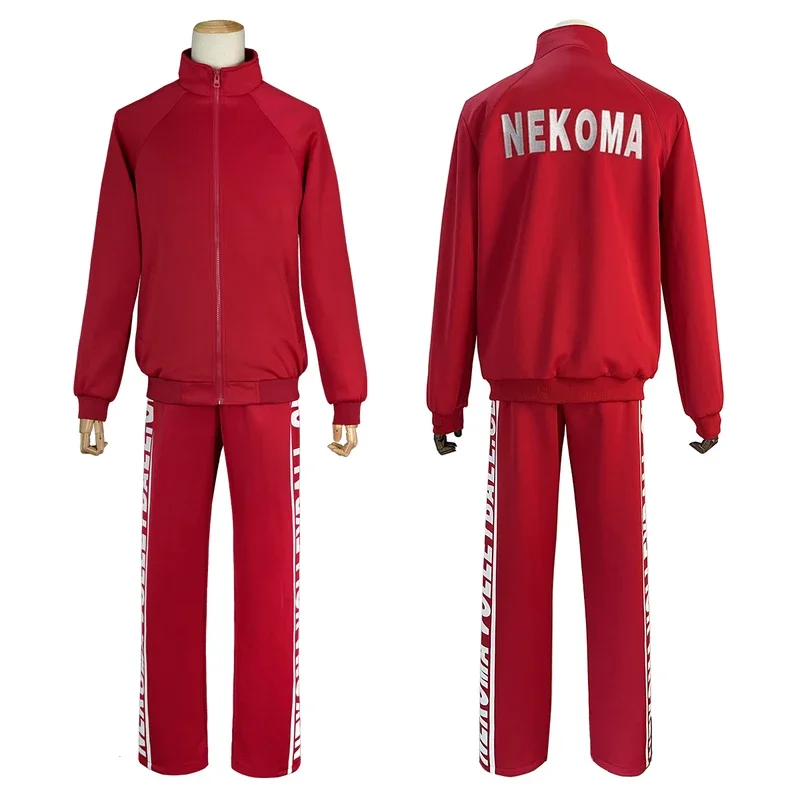 Haiky Anime Nekoma High School Uniform Kuroo Tetsuro Kozumekenma Cosplay Costume Embroidery Full-zip Daily Tracksuit