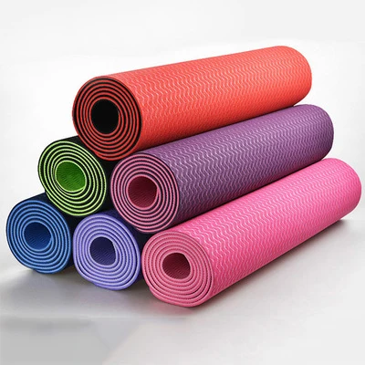 

Custom Logo TPE Yoga Mat 6MM 8MM Thick Pilates Private Label Non Slip Yoga Mat Set Eco Friendly Yoga Mats