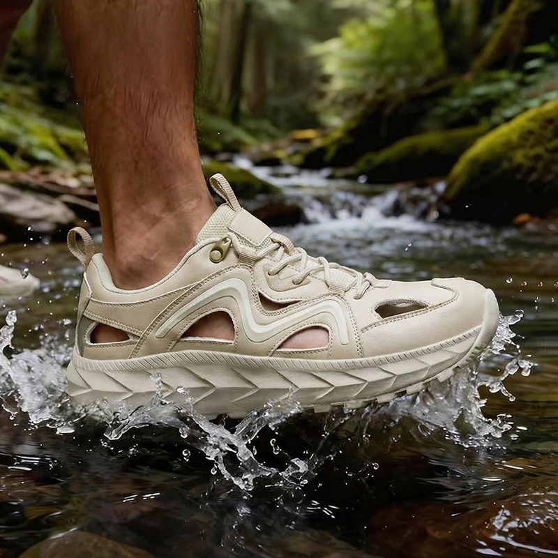 

Летние новые повседневные кроссовки 2026 года с широким носком для активного отдыха, легкие, дышащие, удобные, спортивные, пляжные, нескользящие, для ходьбы по воде