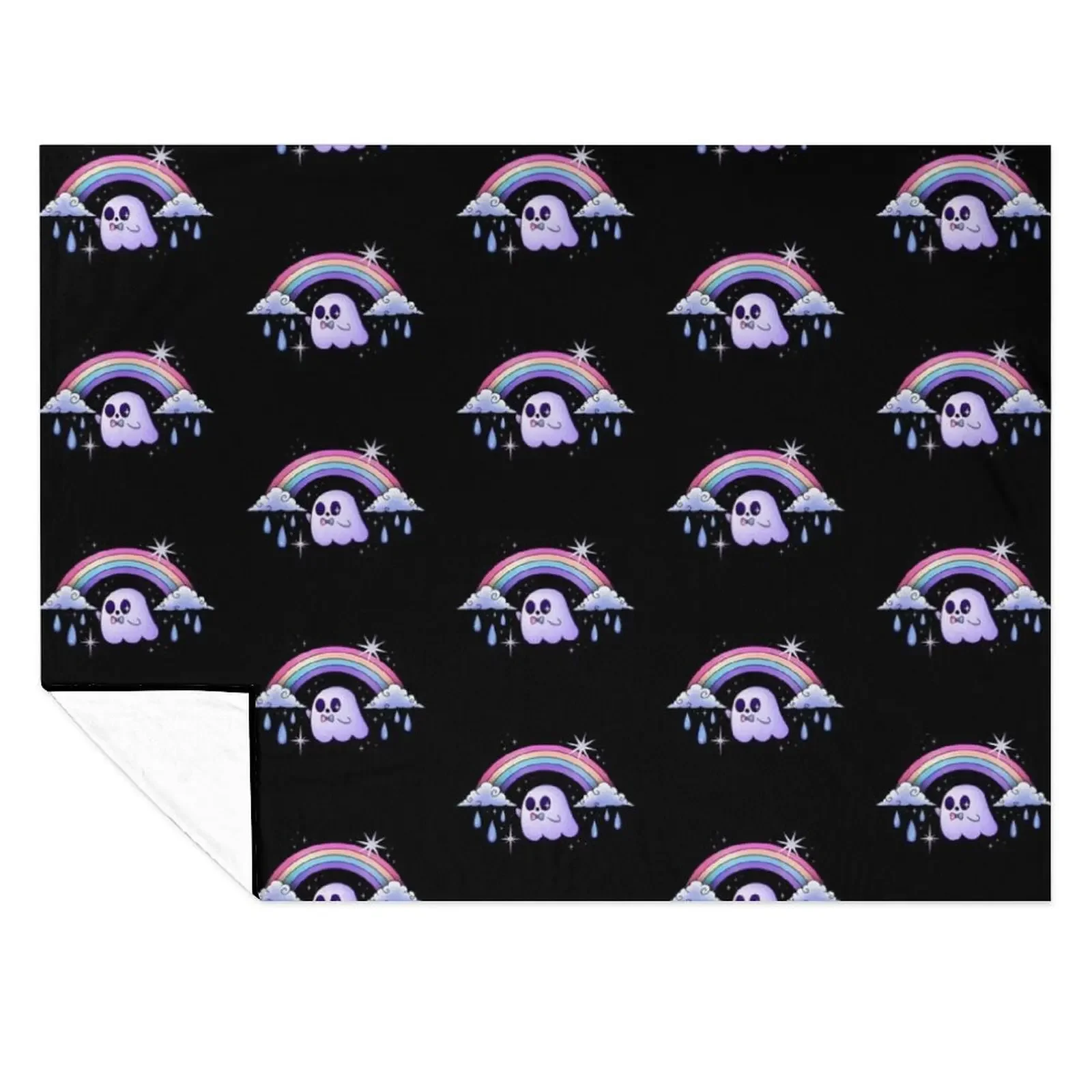 

Spooky cute pride ghost Throw Blanket Soft Plush Plaid bed plaid Cute Cute Plaid Blankets