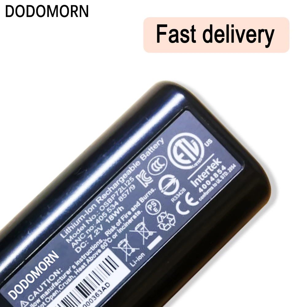 DODOMORN OSBP72L125 bateria do Electrolux Pure i9 odkurzacz robot 7.2V 18Wh zamiennik z numerem przesyłki wysoka jakość