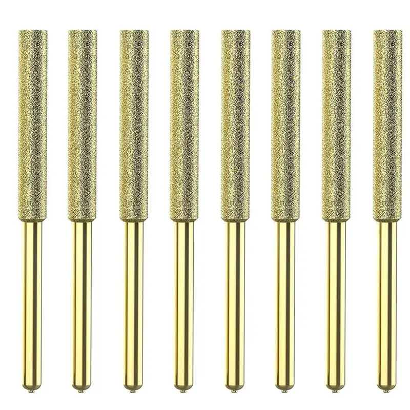 

Happy New- Titanium Plated Diamond Sharpener 8Pcs Chainsaw Bits Set For Electric Chainsaw, Sizes