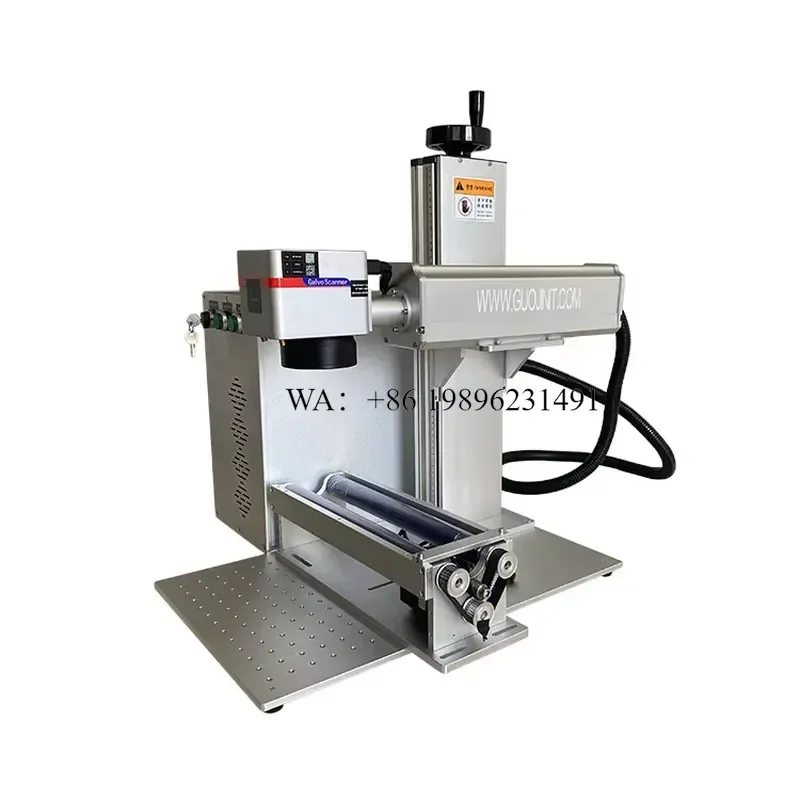 Wmwmnu 2D 50W Auto-focus Fiber Marking Engraver for Bottles Tumblers With Roller