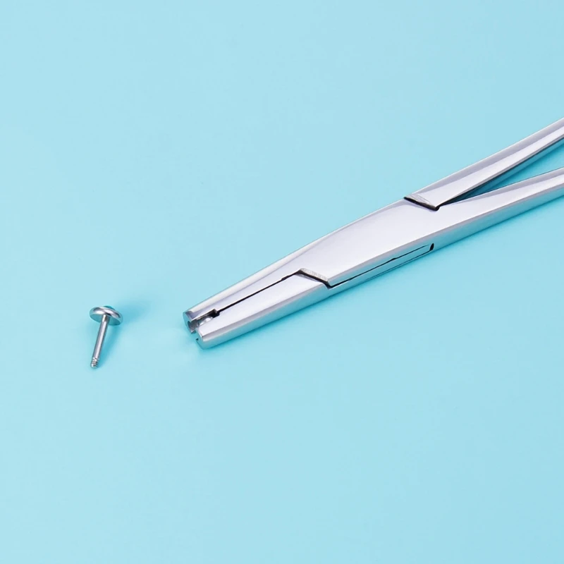 Pinza con supporto a in acciaio inossidabile per gioielli pratici per piercing sul corpo