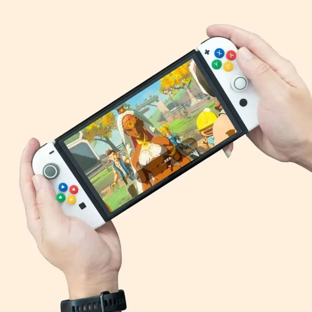 Nowy D-pad Cross Silicone Soft Button ABXY Key Sticker Skin Case For Switch Oled NS Joy-con Thumb Stick Grip Cap Cover Protector — zdjęcie 6