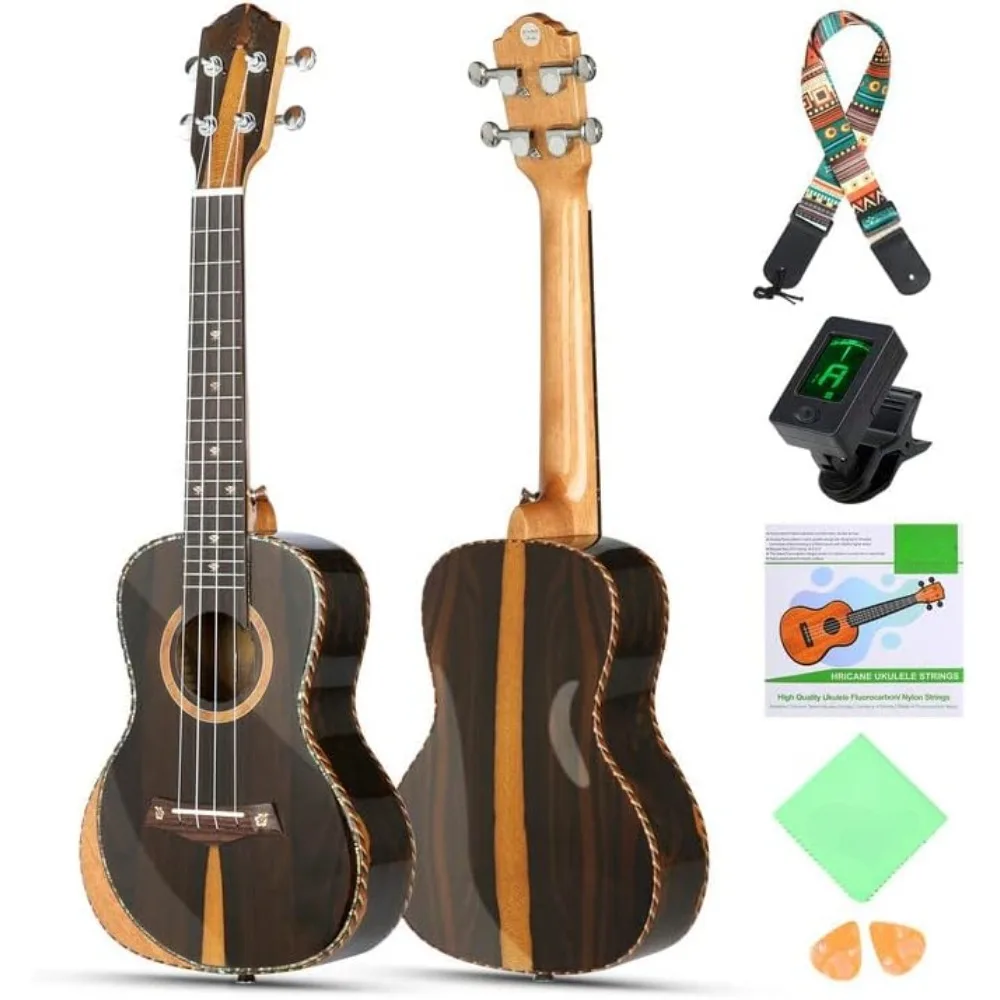 

Ukulele, 8.5 X 2.8 X 25 Inches, Professional Hawaii, Suitable for Beginners, Equipped with Gig Bag Strap String Set