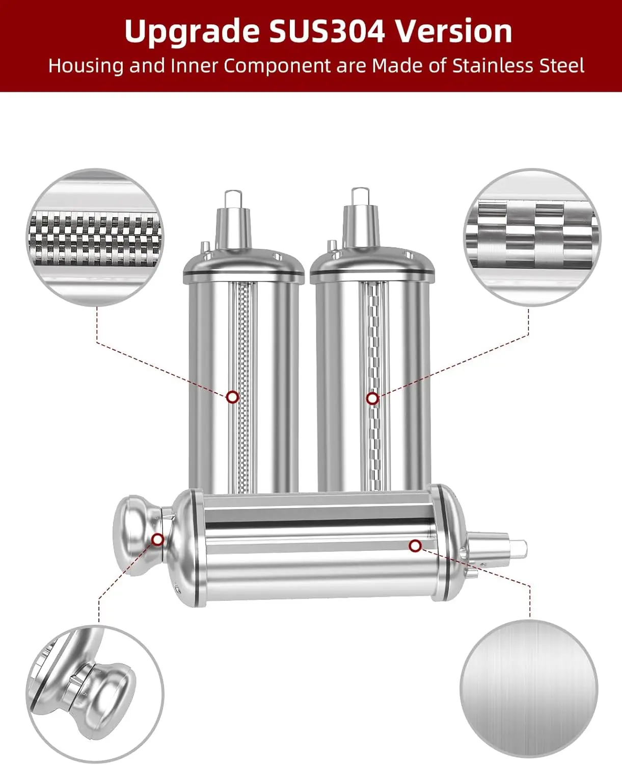 

Насадка для изготовления макаронных изделий для миксера на подставке, 3 шт., насадка для макарон из нержавеющей стали включает валик для макаронных изделий, горячая распродажа