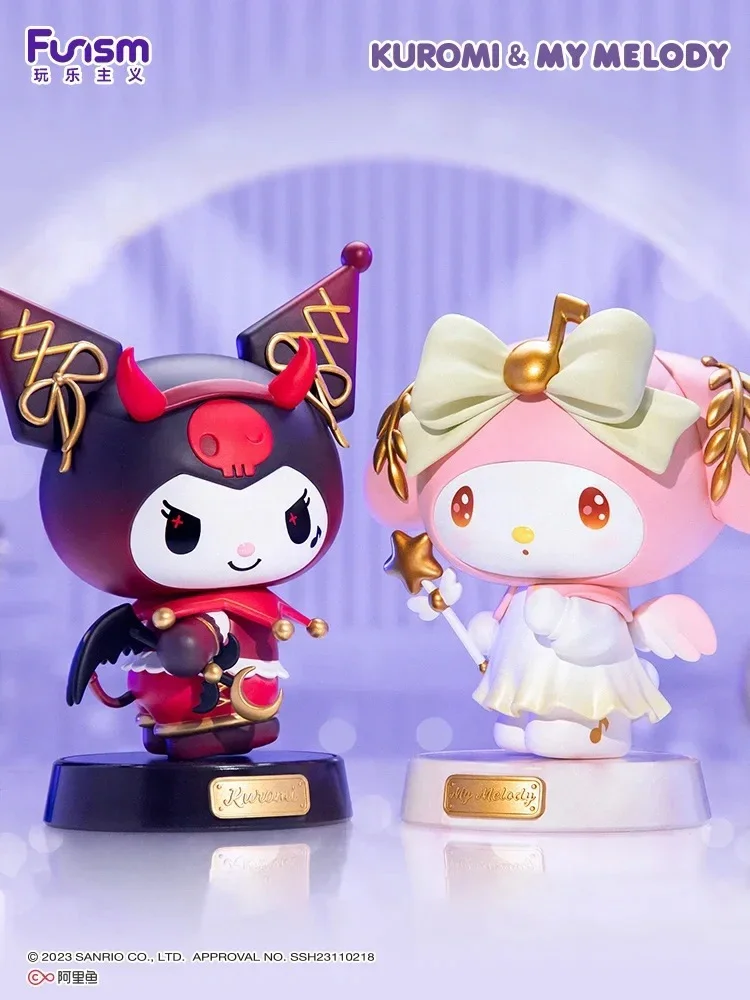 

Sanrios Аниме фигурки My Melody Kuromi детские игрушки настольное украшение Мультяшные милые украшения детские рождественские подарки