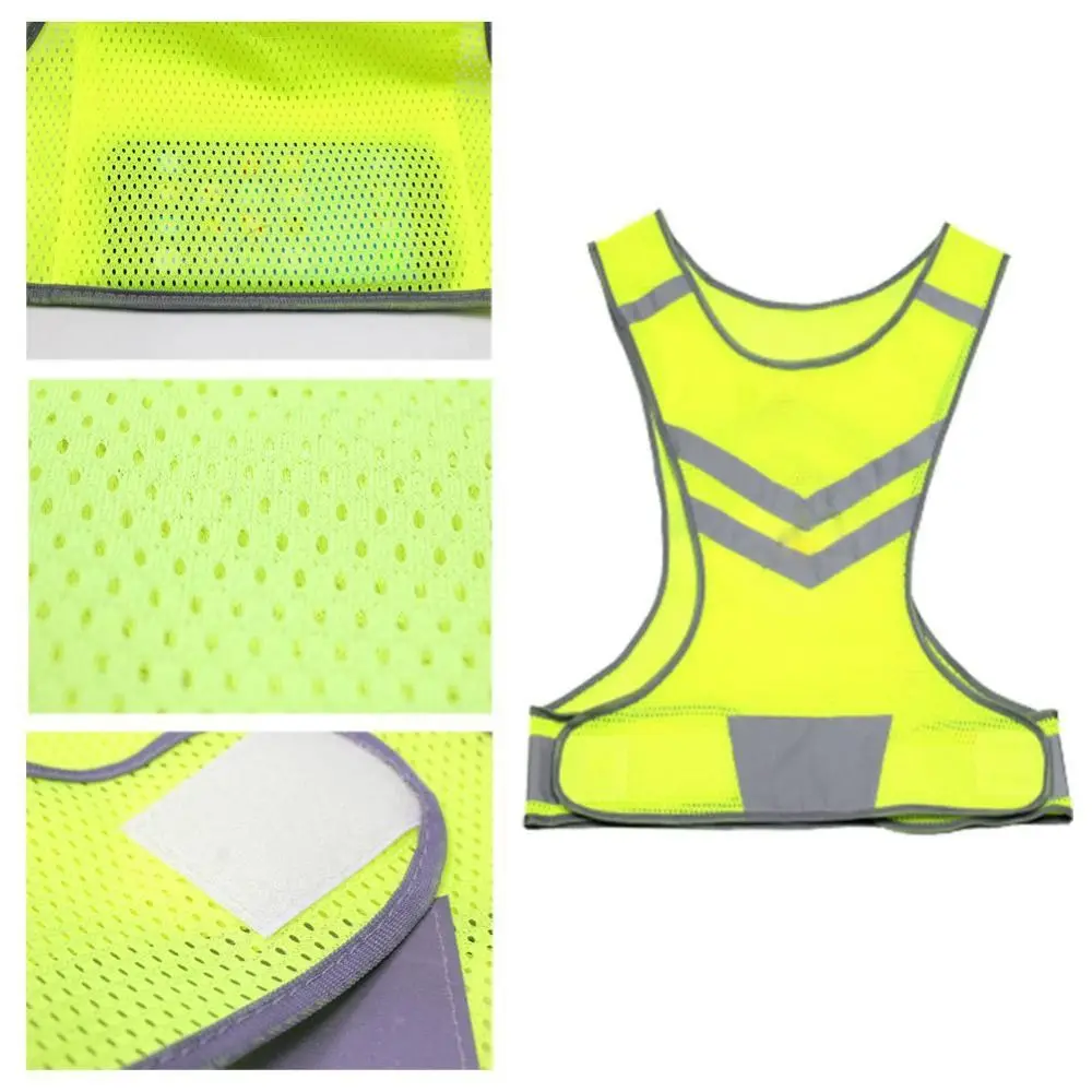 Multifunctional High Visibility Running Vest Safety Waterproof Reflective Vest Working Clothes Breathable Sport Vest Hiking