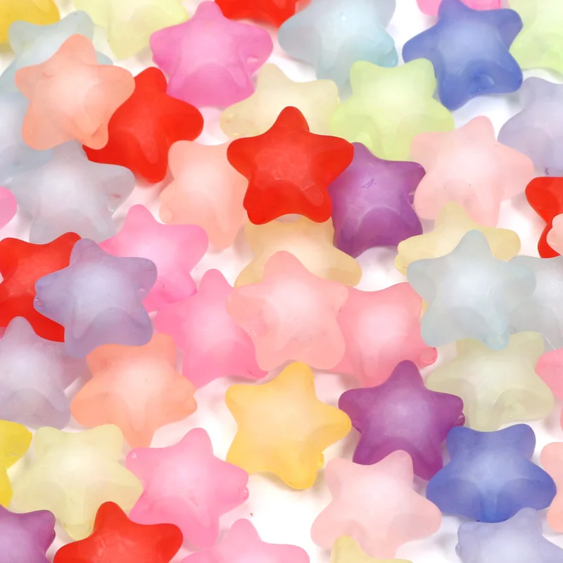 الخرز الفضفاض غير المستقر لصنع المجوهرات ، هدايا تصنعها بنفسك ، أساور ، أقراط ، سلاسل مفاتيح ، نجمة ، ألوان مختلطة ، 11: 50 أكريليك