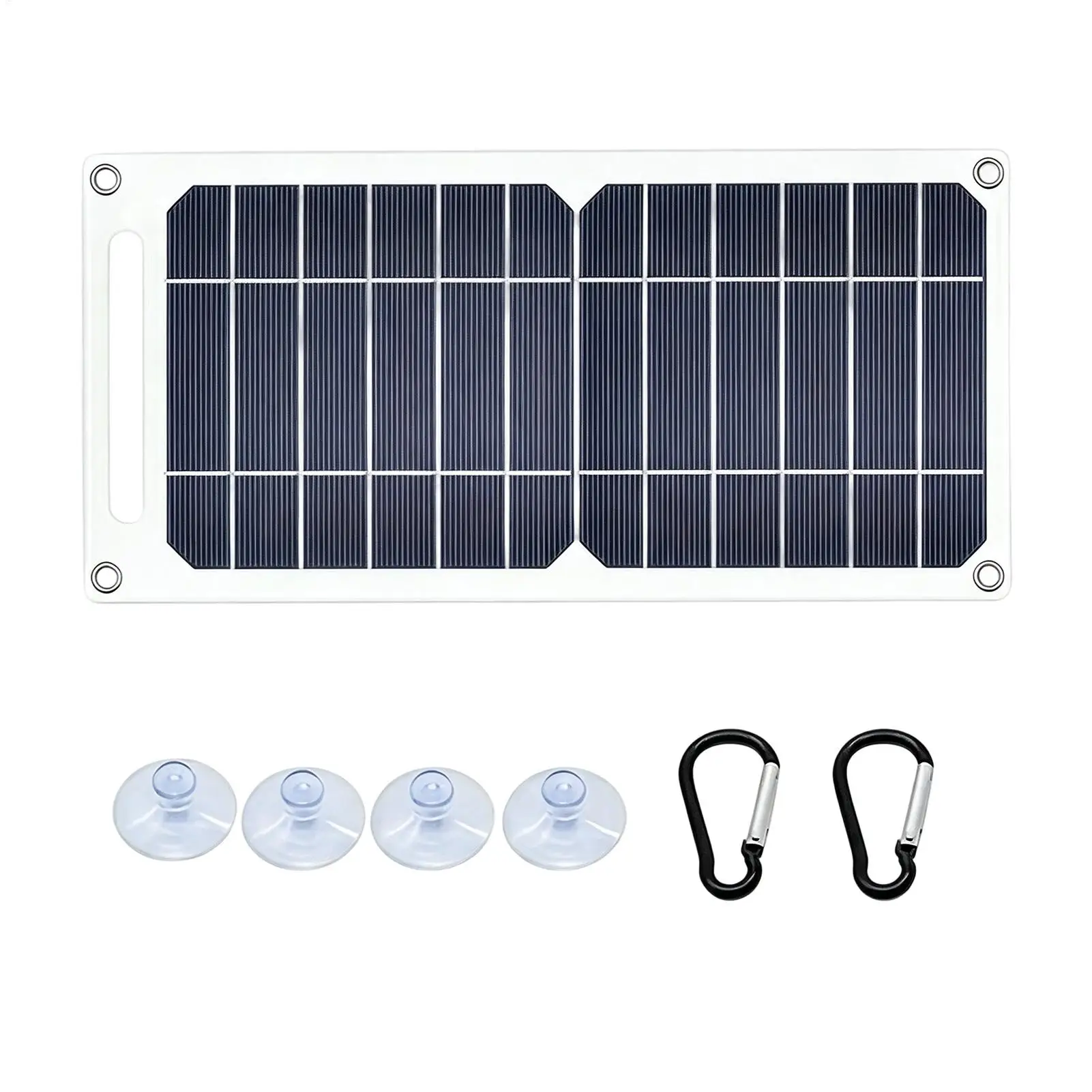 Portable Solar Panel 6W High Efficiency Splash Proof Phone Charger USB Solar Panel for Phone Power Bank Travel Outdoor Camping