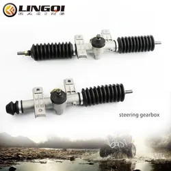 LINGQI RACING Go Kart Power Steering Gear Box Shaft Rack Pinion 415mm 530mm Length For Chinese 110cc Go-kart Karting Quad Parts